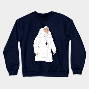 Drippy Pope in Puffy White Jacket Crewneck Sweatshirt